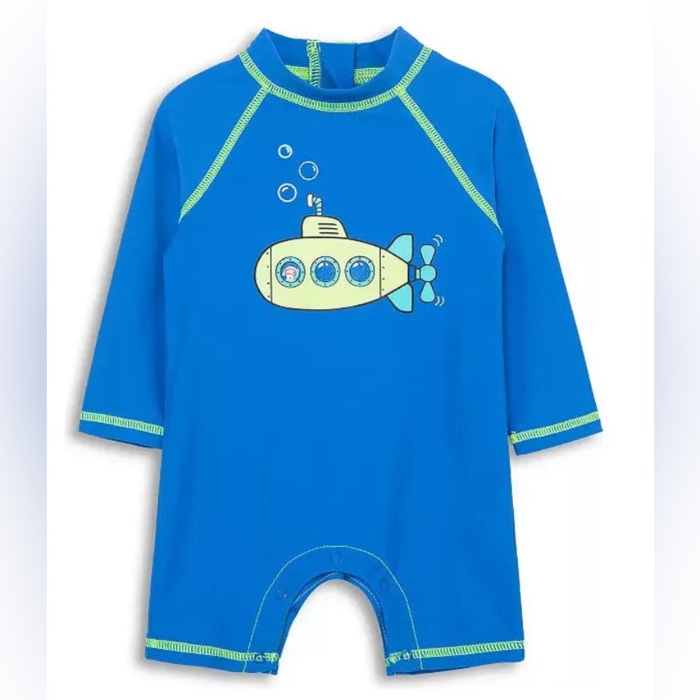 Little Me -“Submarine” Long Sleeved Rash-guard/Swimsuit - Size 24 Months